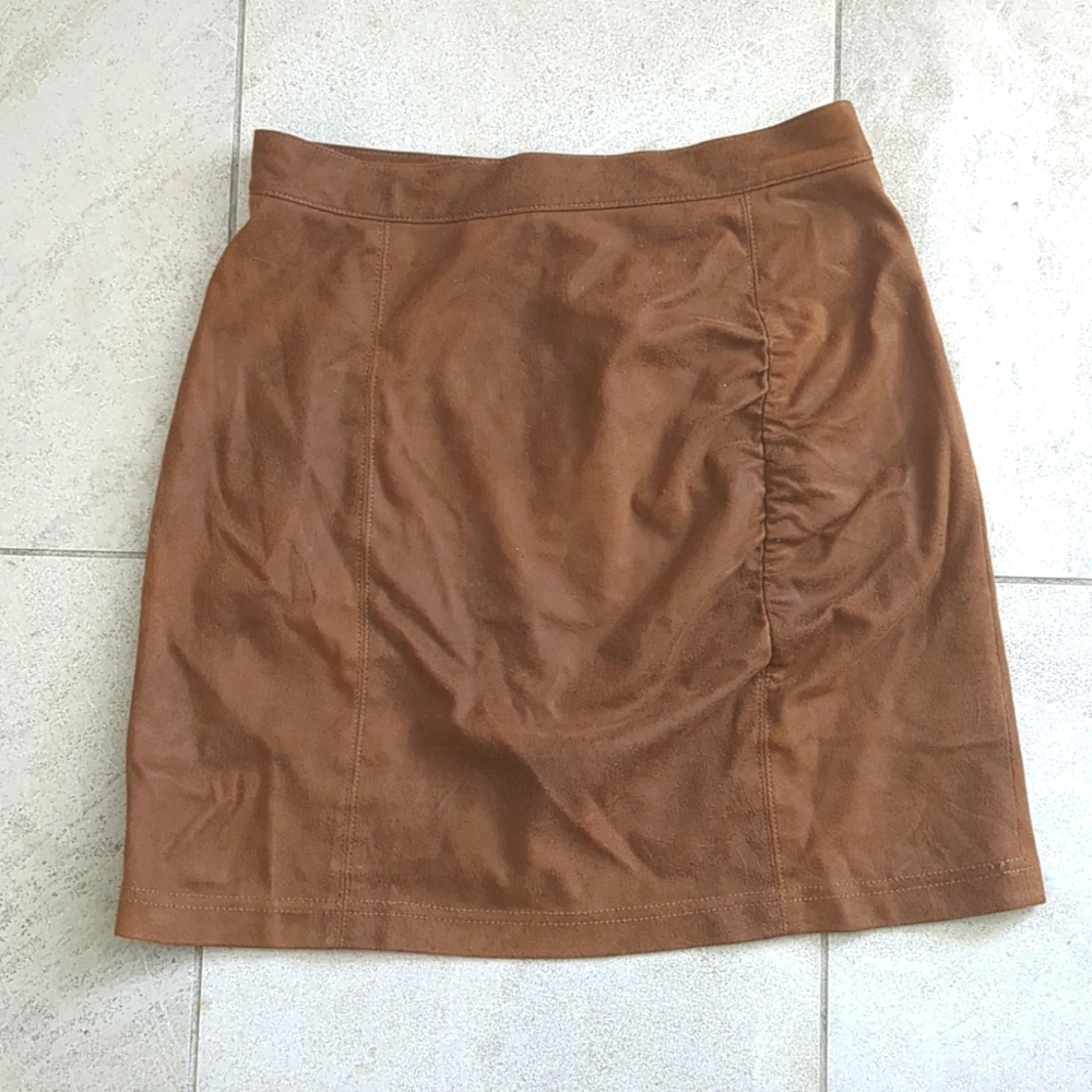 Vegan suede Free People mini skirt